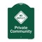 Signmission Private Community With No Outlet Symbol Heavy-Gauge Aluminum Architectural Sign, 24" H, GW-1824-9785 A-DES-GW-1824-9785 - alternate 1